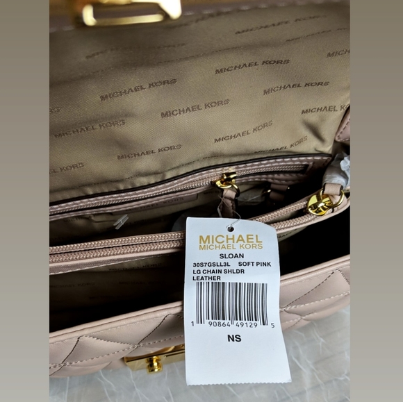 Michael Kors Soft Pink Sloan Quilted Shoulder Bag - Picture 3 of 8